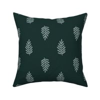 Medium simple palm leaves in dark green