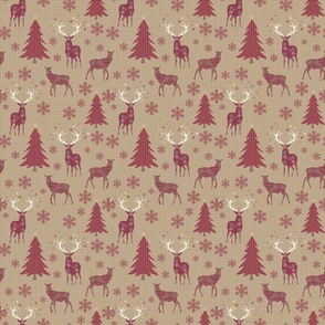 Rustic Tan Winter Forest Small