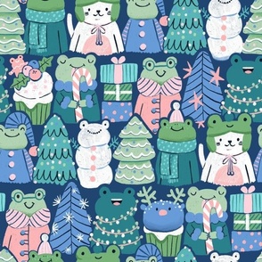 Christmas frogs