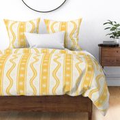 Large Marigold on Cream Charlie Stripe