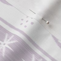 Small Lilac on White Charlie Stripe