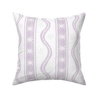 Small Lilac on White Charlie Stripe