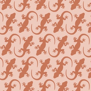 Terracotta Salamanders repeat Wallpaper