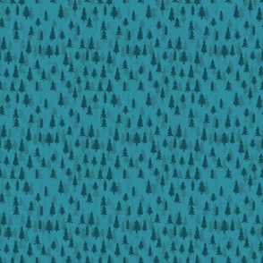 Christmas trees on dark teal background - small