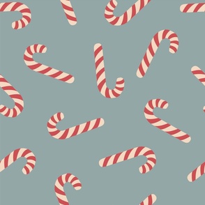 Candy Canes - Blue  (Large)