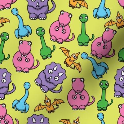 Friendly Dinosaurs - 8in (bright pastels)