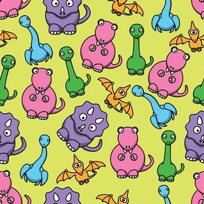 Friendly Dinosaurs - 8in (bright pastels)