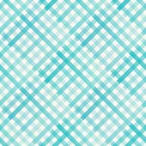 Sea Glass Weave Diagonal Plaid