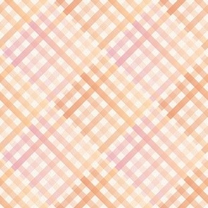 Orange Weave Diagonal Plaid