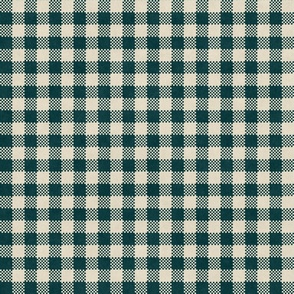 Green Checkered Gingham  - Small Print
