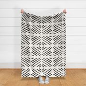 Boho Tile - Black on White (large scale)