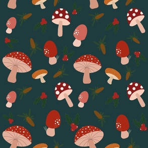 Mushroom Toadstool Woodland Christmas