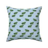 Frog Friends on blue