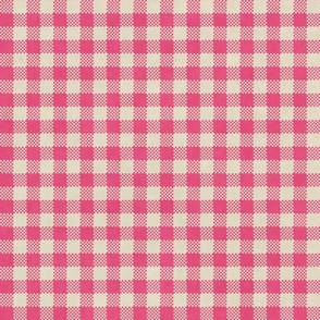 Pink Checkered Gingham  - Small Print
