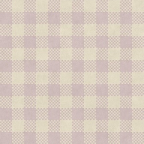 Lilac Checkered Gingham  - Medium Print