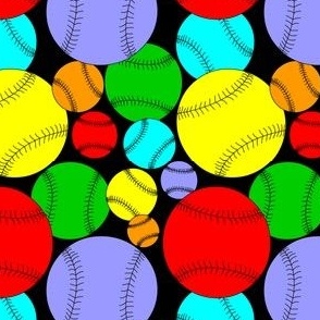 Small Colorful Baseballs 