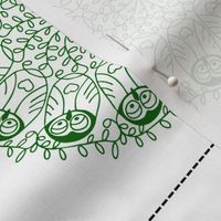 Owl Parliament Cup Cover - Green