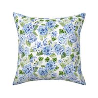 Hydrangea Watercolor Florals Spring Blue