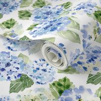 Hydrangea Watercolor Florals Spring Blue