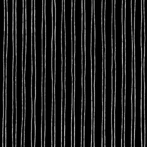 Double Sketchy Pin Stripes | Black & White