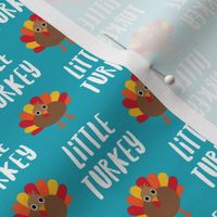 Little Turkey - Thanksgiving turkey - blue - LAD21