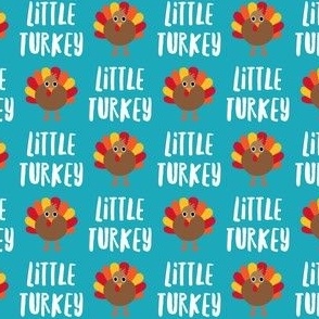 Little Turkey - Thanksgiving turkey - blue - LAD21