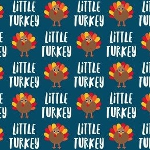 Little Turkey - Thanksgiving turkey - dark blue - LAD21