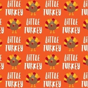 Little Turkey - Thanksgiving turkey - orange - LAD21