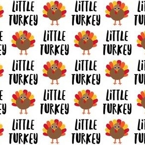 Little Turkey - Thanksgiving turkey - white - LAD21