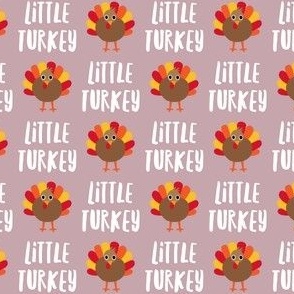 Little Turkey - Thanksgiving turkey - mauve - LAD21