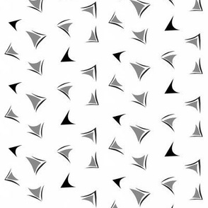 Flying Triangles | Small | Black & White