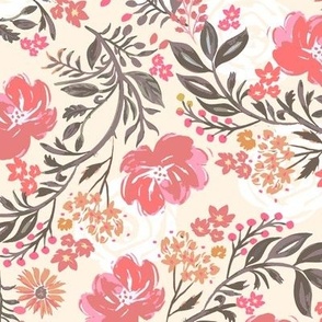 Cosy Floral Pinky Minky