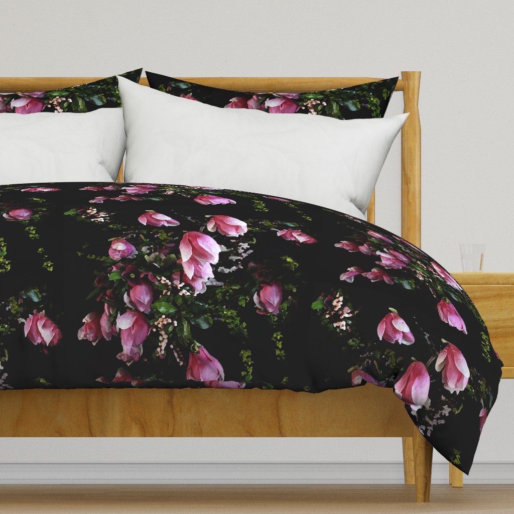 Moody Tulips Jumbo Scale Dark Floral