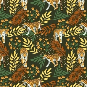 Tigers. Vintage  green