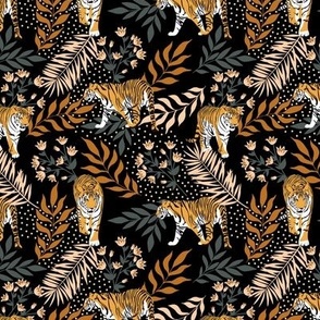 Tigers. Black pattern