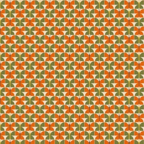 Retro Butterflies: Orange & Green (small)