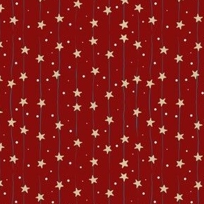 Twinkling Stars in Red
