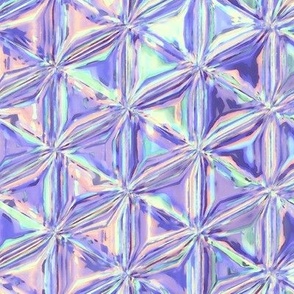 Lilac Iridescent Futuristic Y2K Quilted Shiny Holographic Texture