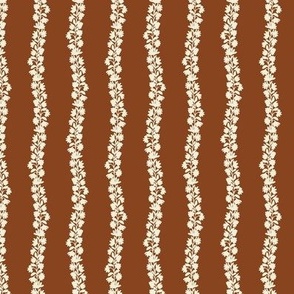 Wary Stripe in Rust and Off White Medium
