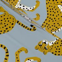 Cheetahs on Powder Blue -Large