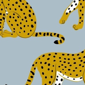 Cheetahs on Powder Blue -Large