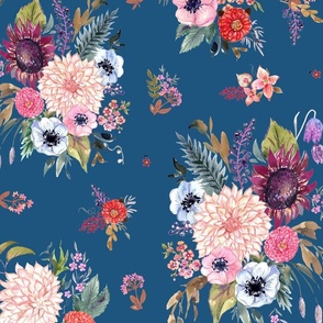 Malena Floral teal large