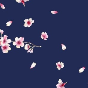 Cherry Blossoms Navy