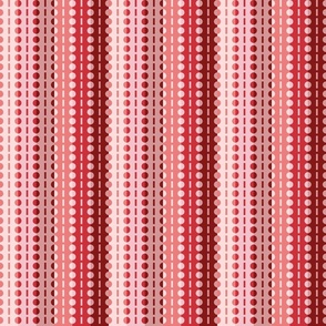 Medium Scale - Vertical Pleated Stripes-Red to Pink Ombre