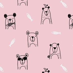 Bears on pink