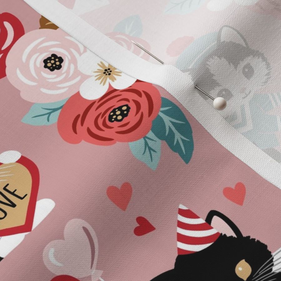 Small Scale Youre So Purrty Fabric Spoonflower 