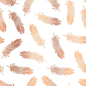 Feathers Metallic Copper 