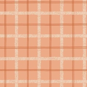 medium // Tartan in Coral Pink and Rust