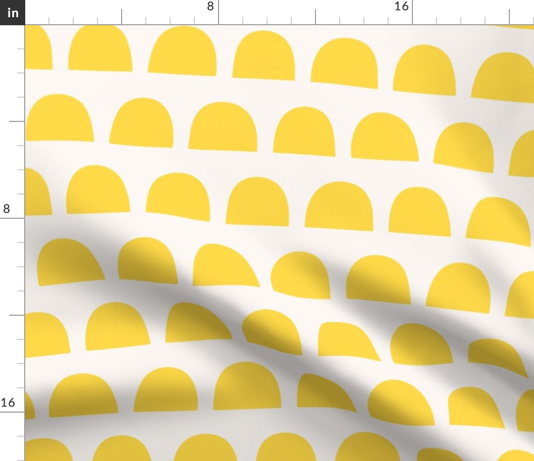 Yellow Minimalism Half Circle Shapes