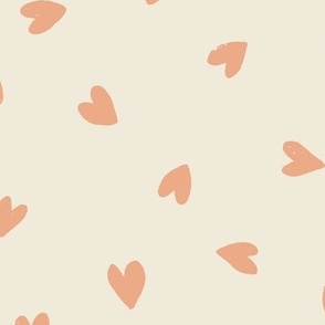 medium //Tossed Hearts in Coral Pink